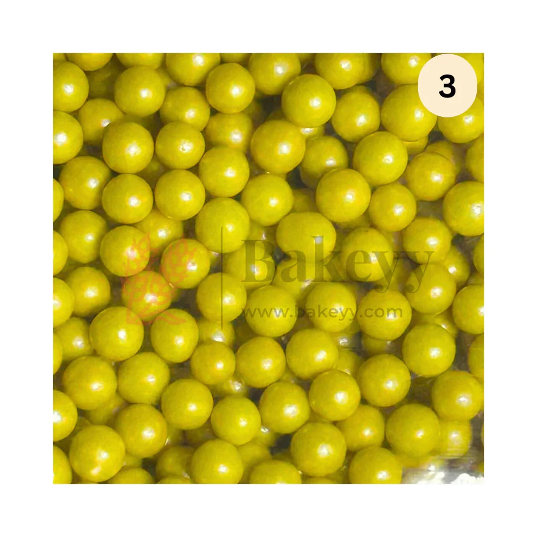 3 | Yellow Edible Sprinkle Balls | Sprinkle for Cake, Cupcake, Brownies Decoration