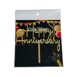 4" inch Happy Anniversary Cake Topper