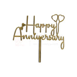 4" inch Happy Anniversary Cake Topper