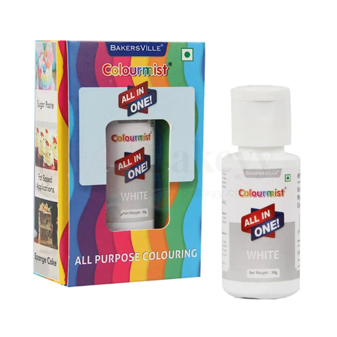 Colourmist White All-in-One Edible Food Colour – 30ml