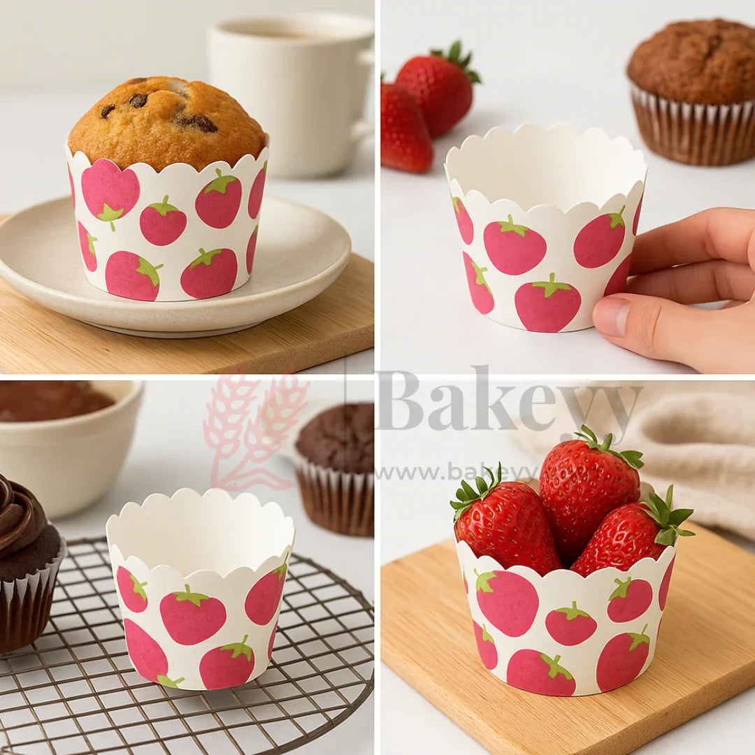 6cm | Strawberry Muffin Cup | Pack Of 50