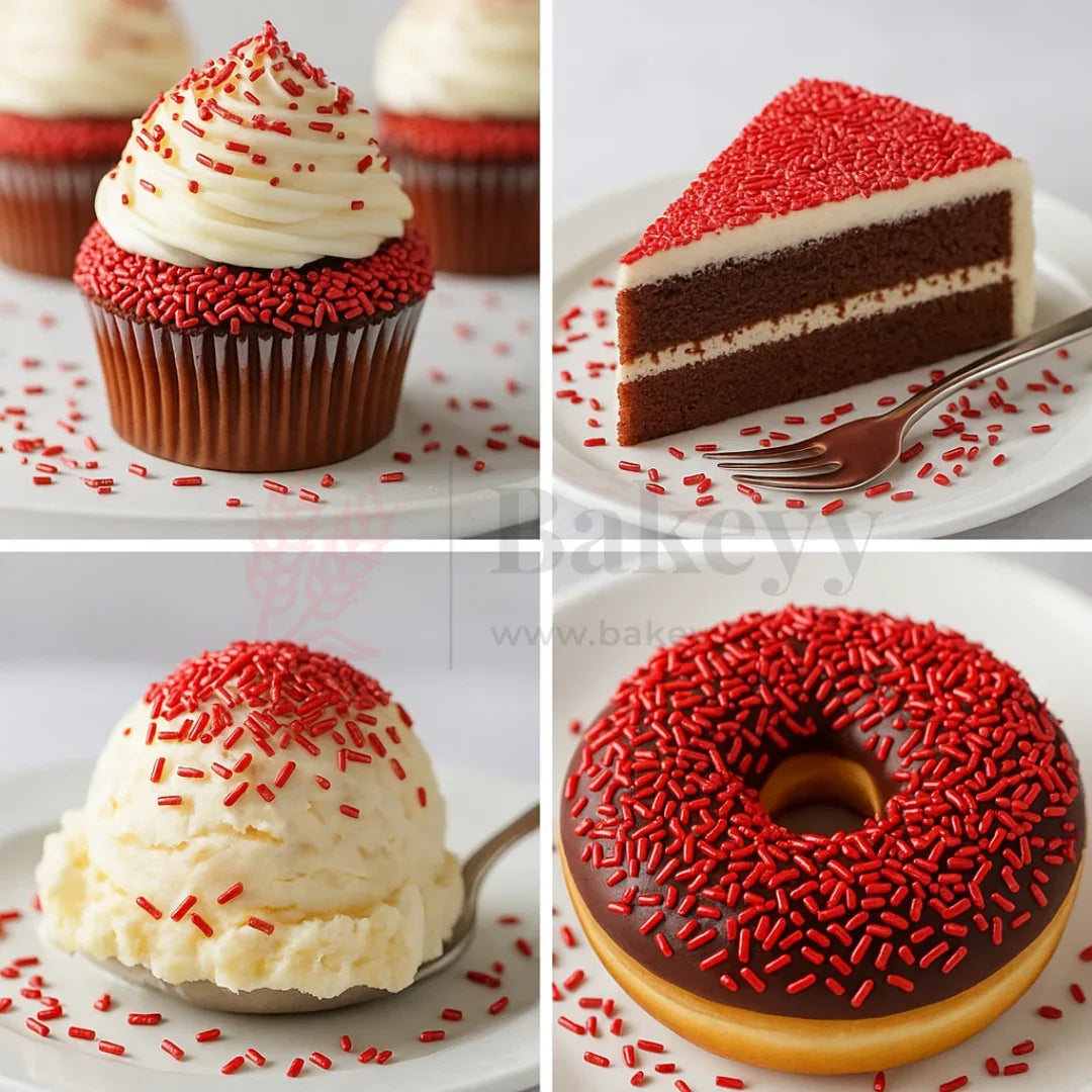 Metallic Red Vermicelli Sprinkles