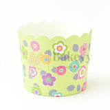 6cm | Floral Light Green Muffin Cup | Pack Of 50