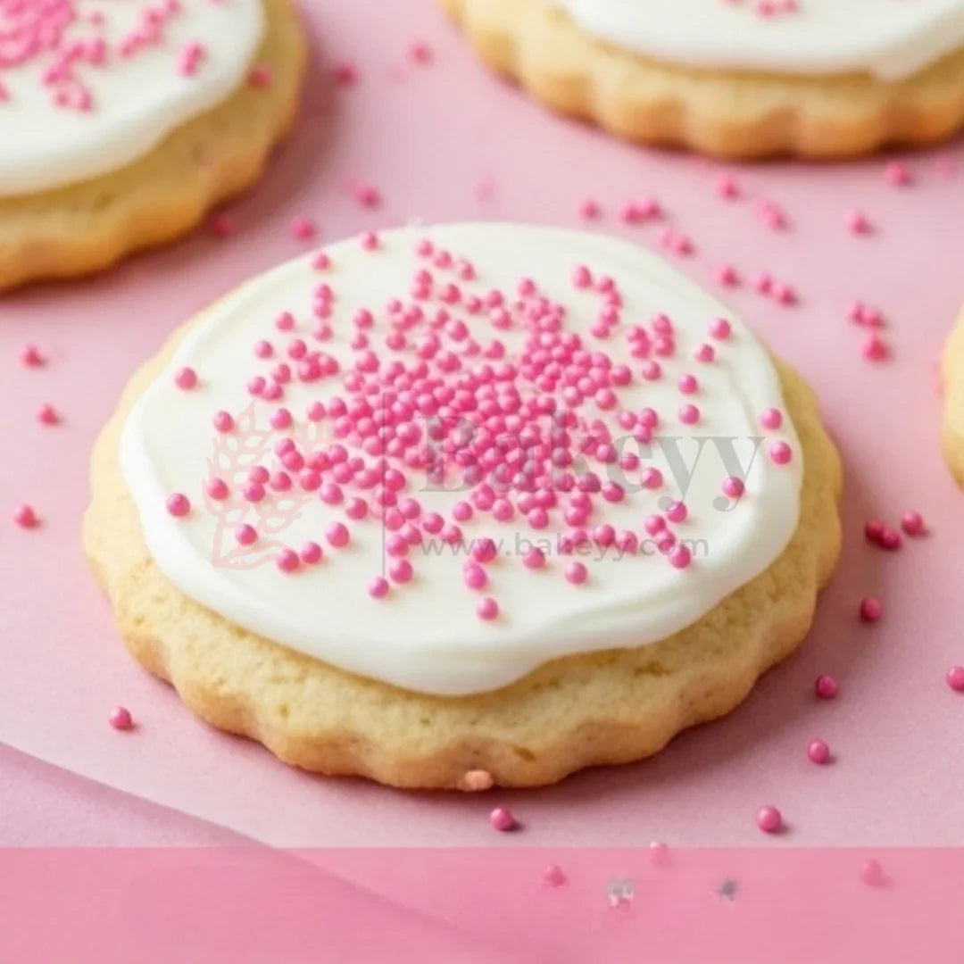 00 | Pink Edible Sprinkle Balls | Sprinkle for Cake, Cupcake, Brownies Decoration