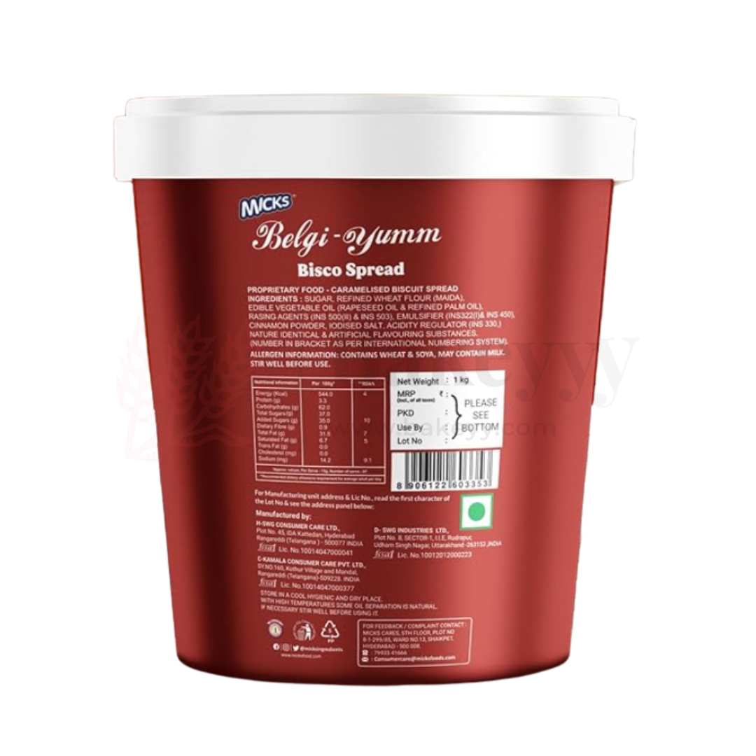 MICKS | Belgiyumm Bisco Spread | Healthy & Tasty | 1KG