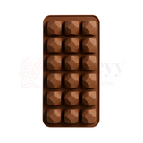 18-Cavity | Gemstone Silicone Chocolate Mould | Non-Stick Jewel Shape for Chocolates, Candies & Crafts | 1 Piece