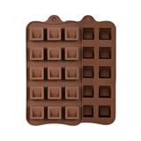 15-Cavity | Square Silicone Chocolate Mould | Non-Stick Baking & Candy Making Tray | 1 Piece