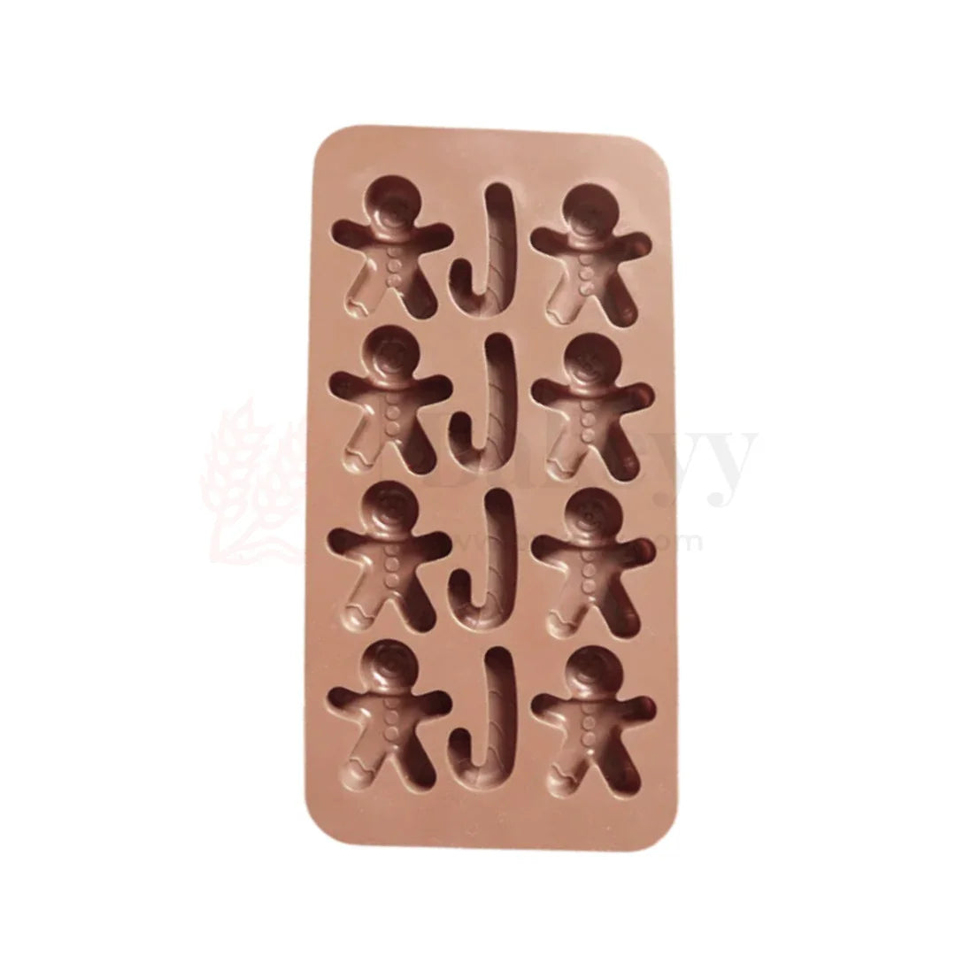 Gingerbread Man Silicone Chocolate Mould | Non-Stick Baking & Candy Making Tray | 1 Piece
