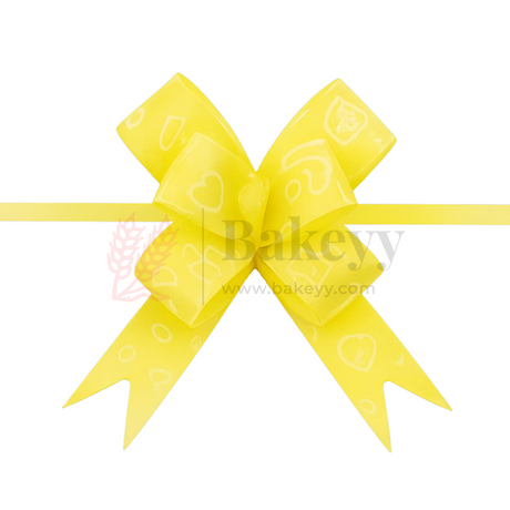 Printed Yellow | Pull-Up Ribbon Mixed Designs | Pack of 10 - Bakeyy.com - India - Printed Yellow | Pull-Up Ribbon Mixed Designs | Pack of 10 - Small
