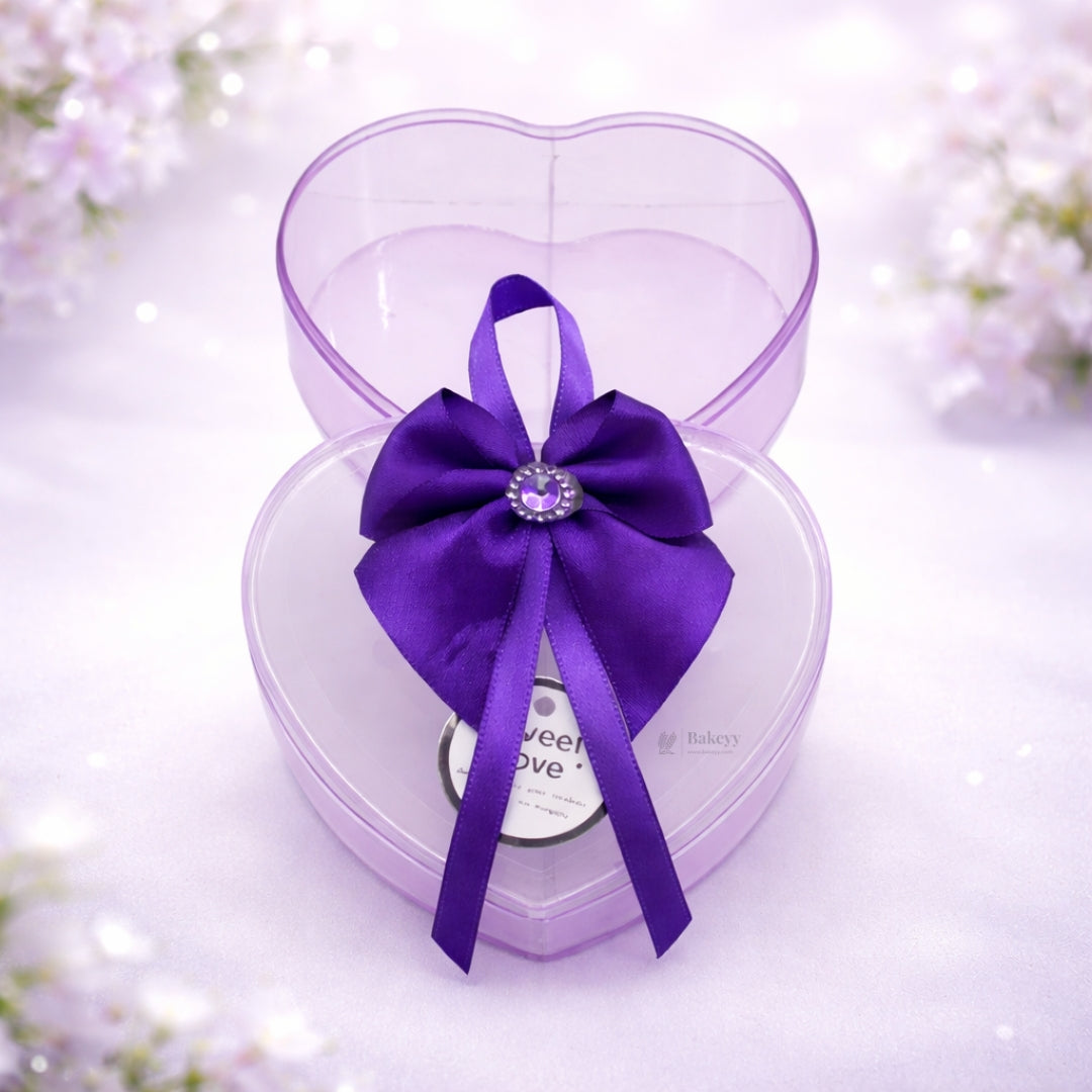 Heart Shaped Decorative Acrylic Box | Empty Gift Box | Chocolate Box | Sweet Box | Jewellery Box | Plastic Box | Pack of 12
