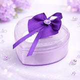 Heart Shaped Decorative Acrylic Box | Empty Gift Box | Chocolate Box | Sweet Box | Jewellery Box | Plastic Box | Pack of 12