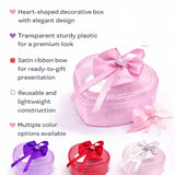 Heart Shaped Decorative Acrylic Box | Empty Gift Box | Chocolate Box | Sweet Box | Jewellery Box | Plastic Box | Pack of 12