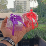 Heart Shaped Decorative Acrylic Box | Empty Gift Box | Chocolate Box | Sweet Box | Jewellery Box | Plastic Box | Pack of 12