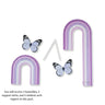Rainbow & Butterfly Cake Topper Set | Paper Topper | Arch Theme Decoration for Cakes | Multiple Colours Available | Pack of 1