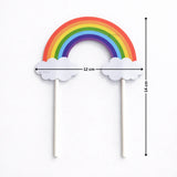 Rainbow Paper Cake Topper | Cute Cloud & Rainbow Designs for Cakes, Cupcakes & Dessert Tables | Pack of 5