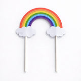 Rainbow Paper Cake Topper | Cute Cloud & Rainbow Designs for Cakes, Cupcakes & Dessert Tables | Pack of 5