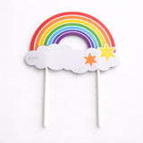 Rainbow Paper Cake Topper | Cute Cloud & Rainbow Designs for Cakes, Cupcakes & Dessert Tables | Pack of 5