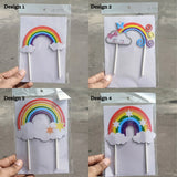 Rainbow Paper Cake Topper | Cute Cloud & Rainbow Designs for Cakes, Cupcakes & Dessert Tables | Pack of 5