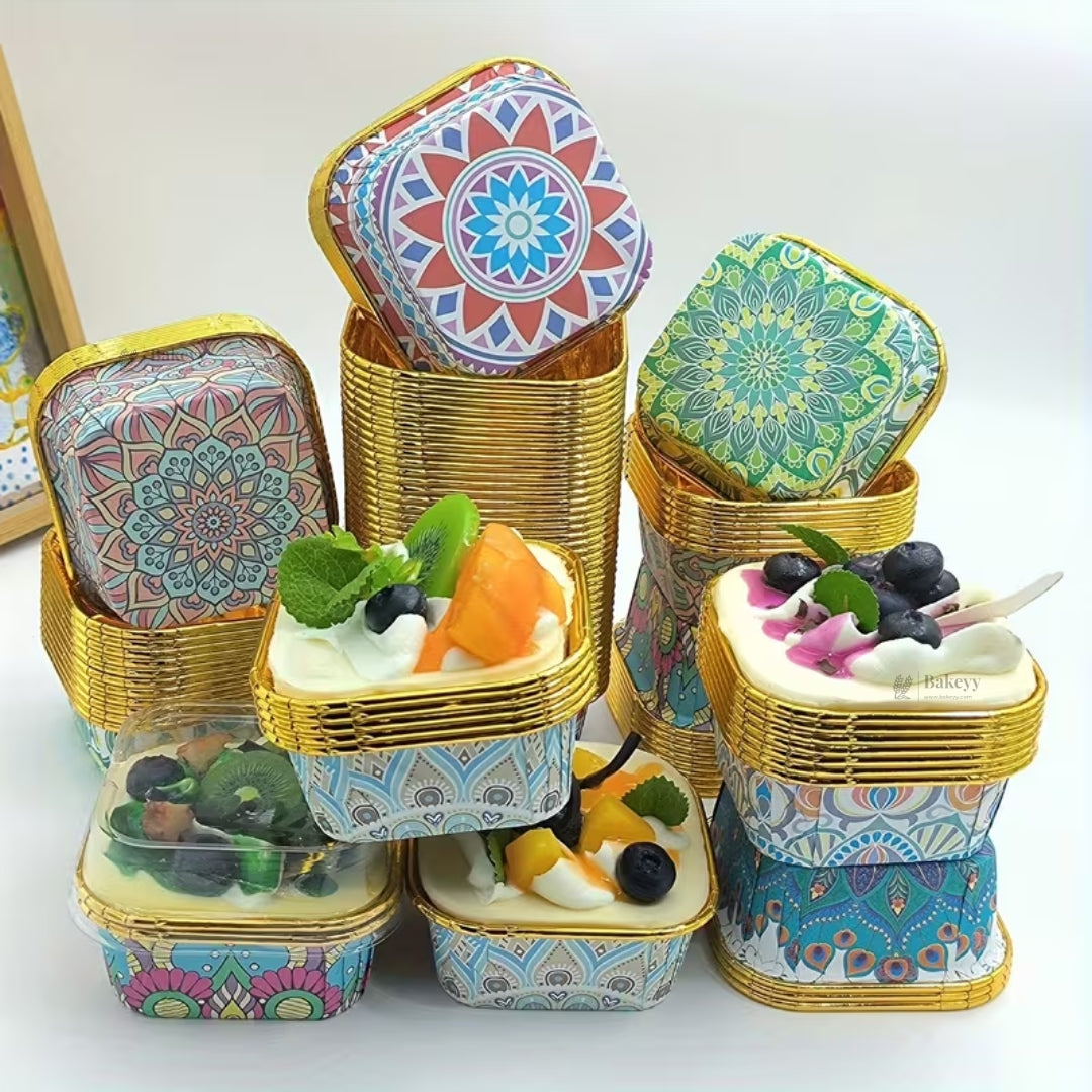 Mandala Themed Bake N Serve Mould | Decorative Pattern Collection | Pack of 50