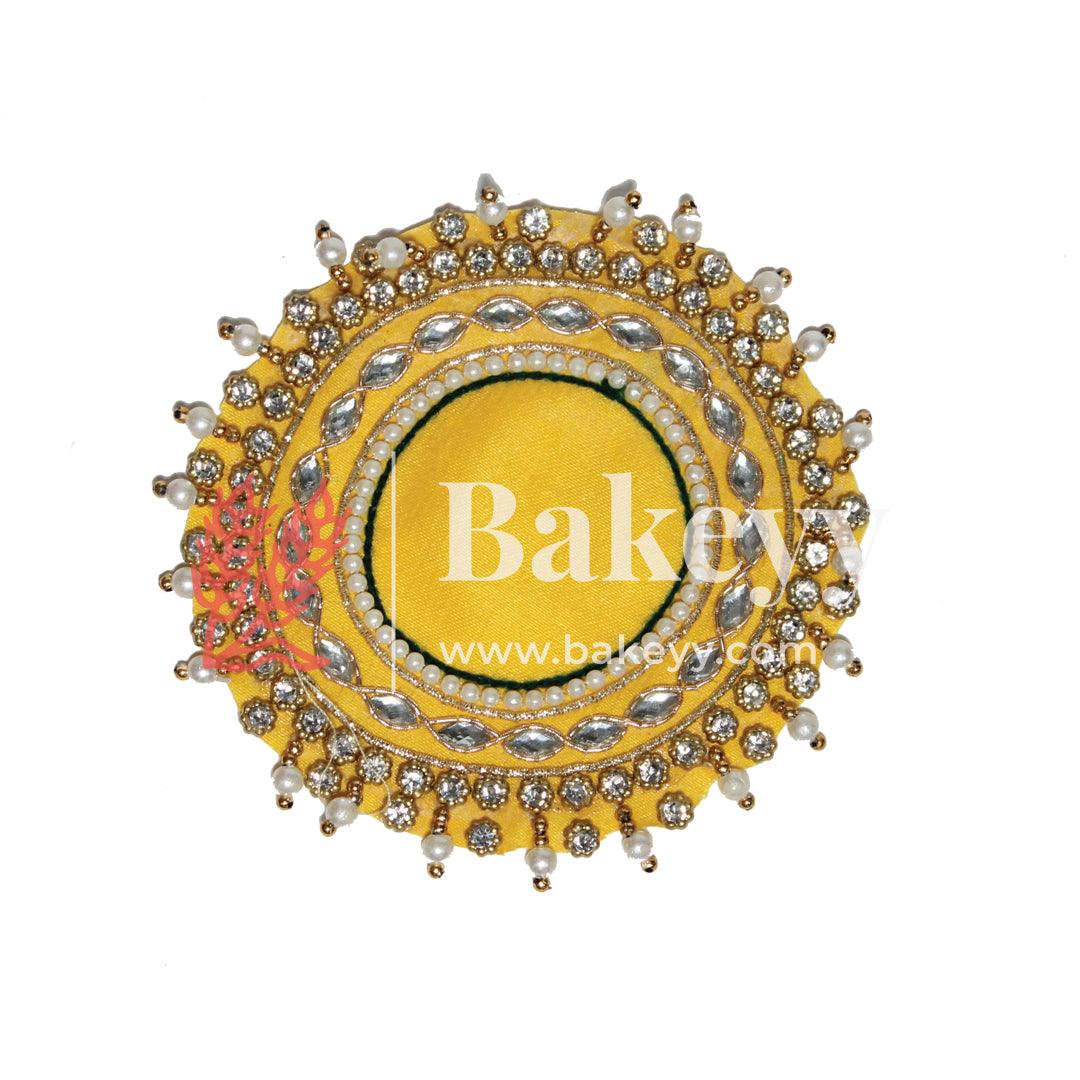 Rangoli Diya Mat | Yellow Color | (Pack of 1) - Bakeyy.com - India - Rangoli Diya Mat | Yellow Color | (Pack of 1) - Default Title