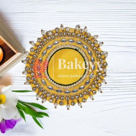 Rangoli Diya Mat | Yellow Color | (Pack of 1) - Bakeyy.com - India - Rangoli Diya Mat | Yellow Color | (Pack of 1) - Default Title