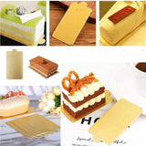Rectangle Pastry Base | Gold Finish Dessert Display Base | Pack of 50