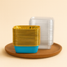 Rectangle Bake N Serve with Gold Foiling | Pack of 50