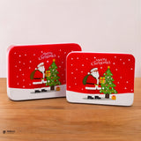 Rectangle Christmas Gift Storage Box | Christmas Cookie & Chocolate Tin Box | Pack of 6
