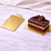 Rectangle Pastry Base | Gold Finish Plastic Dessert Display Base 3
