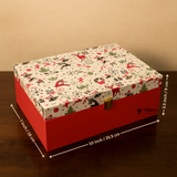 Rectangular Christmas Luxury MDF Cardboard Hamper Box | Red | Gift Box | 1 Piece