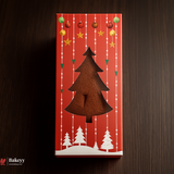 Rectangular Christmas Plum Cake Gift Box | Tree Cut-Out Window Design | Pack of 10