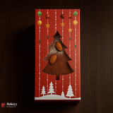 Rectangular Christmas Plum Cake Gift Box | Tree Cut-Out Window Design | Pack of 10