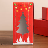 Rectangular Christmas Plum Cake Gift Box | Tree Cut-Out Window Design | Pack of 10