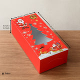 Rectangular Christmas Plum Cake Gift Box | Tree Cut-Out Window Design | Pack of 10