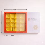 Red Sliding Chocolate Box with Gold Cavity  Premium Rigid Gift Box for Chocolates  Pack of 10