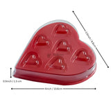 Red Heart Shape Chocolate Box with Transparent Lid | 6 Cavity  Chocolate Gift Box | Pack of 25