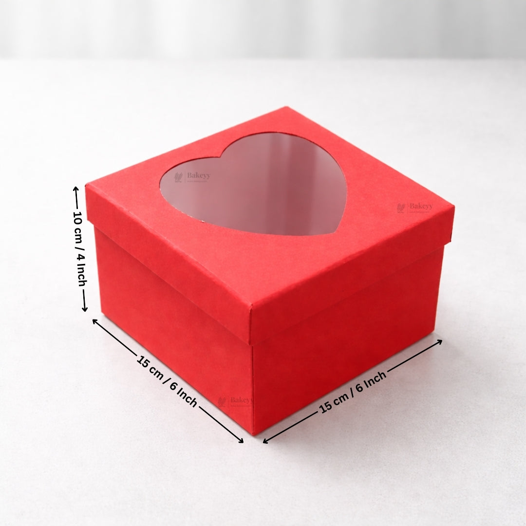 Red Heart Window Gift Box