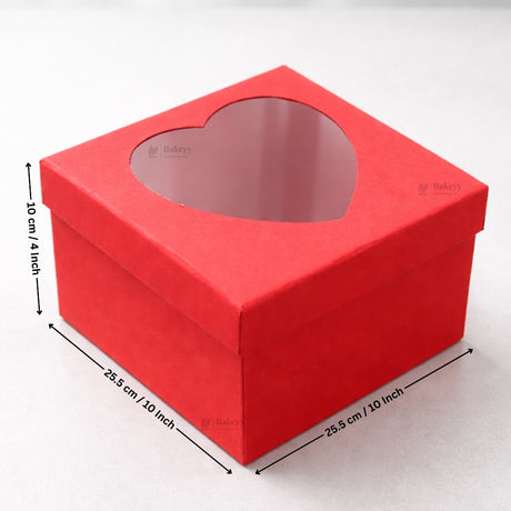 Red Heart Window Gift Box