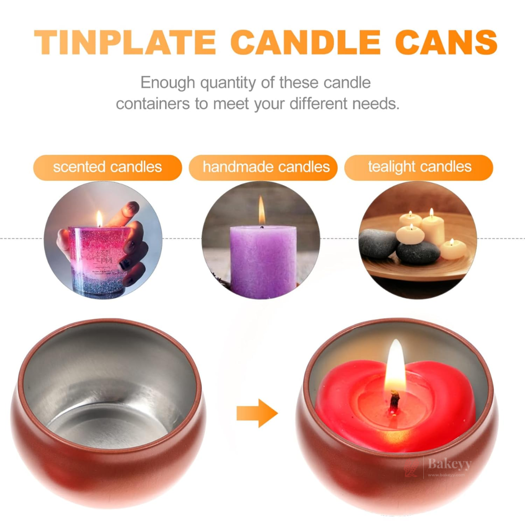 Red Candle Tin Box | Empty Decorative Tin Box | Candy Box | Gift Box | Pack Of 12