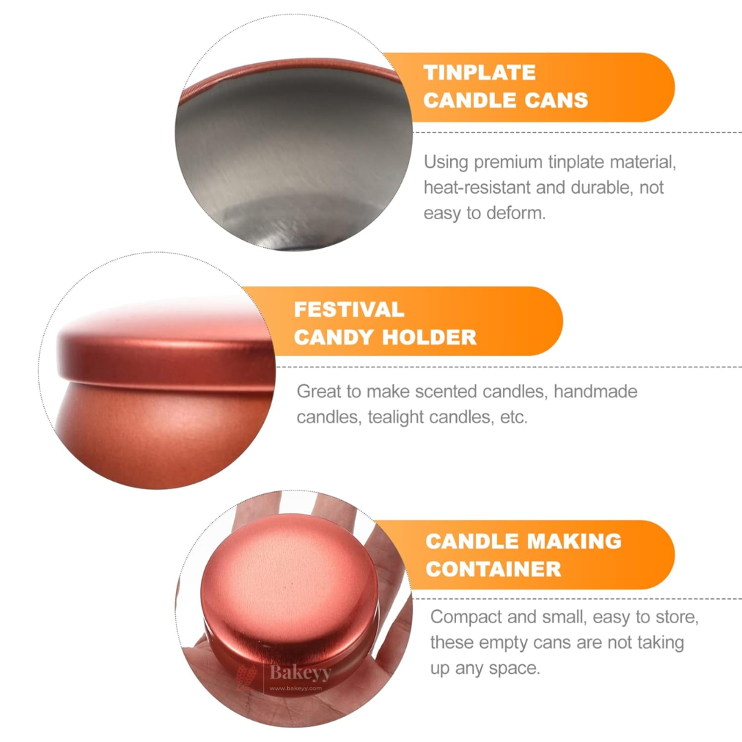 Red Candle Tin Box | Empty Decorative Tin Box | Candy Box | Gift Box | Pack Of 12