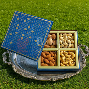 Rigid_Chocolate_Box_Elegant_4-Compartment_Festive_Hamper_Box_Diwali_Sweet_box_Dry_Fruit_Box_Blue_-10 - Bakeyy.com
