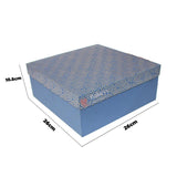 10x10x4 Inch Empty Rigid Gift Box | Hamper Box | Square Shape (Blue , Red , Green) - Bakeyy.com - India - 10x10x4 Inch Empty Rigid Gift Box | Hamper Box | Square Shape (Blue , Red , Green) - Blue