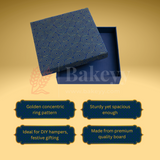 10x10x4 Inch | Rigid Square Shaped Gift Box | Hamper Box | Royal blue | 1 Piece