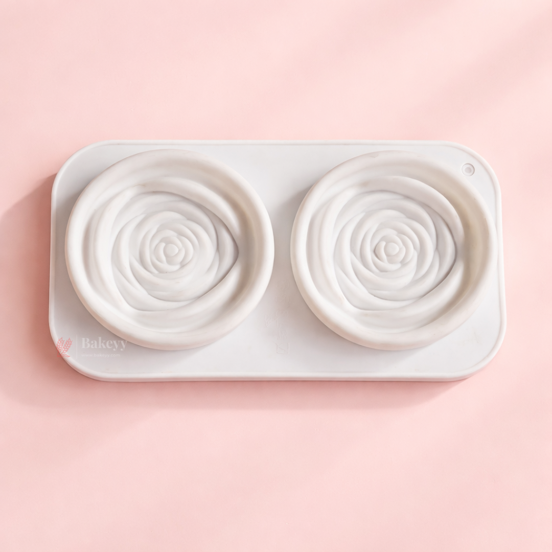 Silicone Rose Shape Silicone Mould | 2 Cavities | 1 Piece