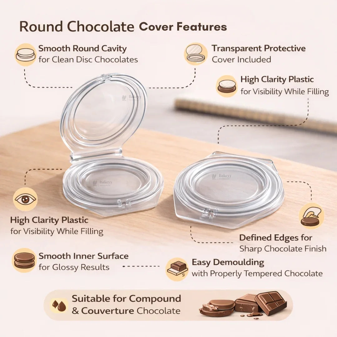 RoundChocolateProtectiveCoverTransparentPlasticLidforDiscChocolates_1 - Bakeyy.com