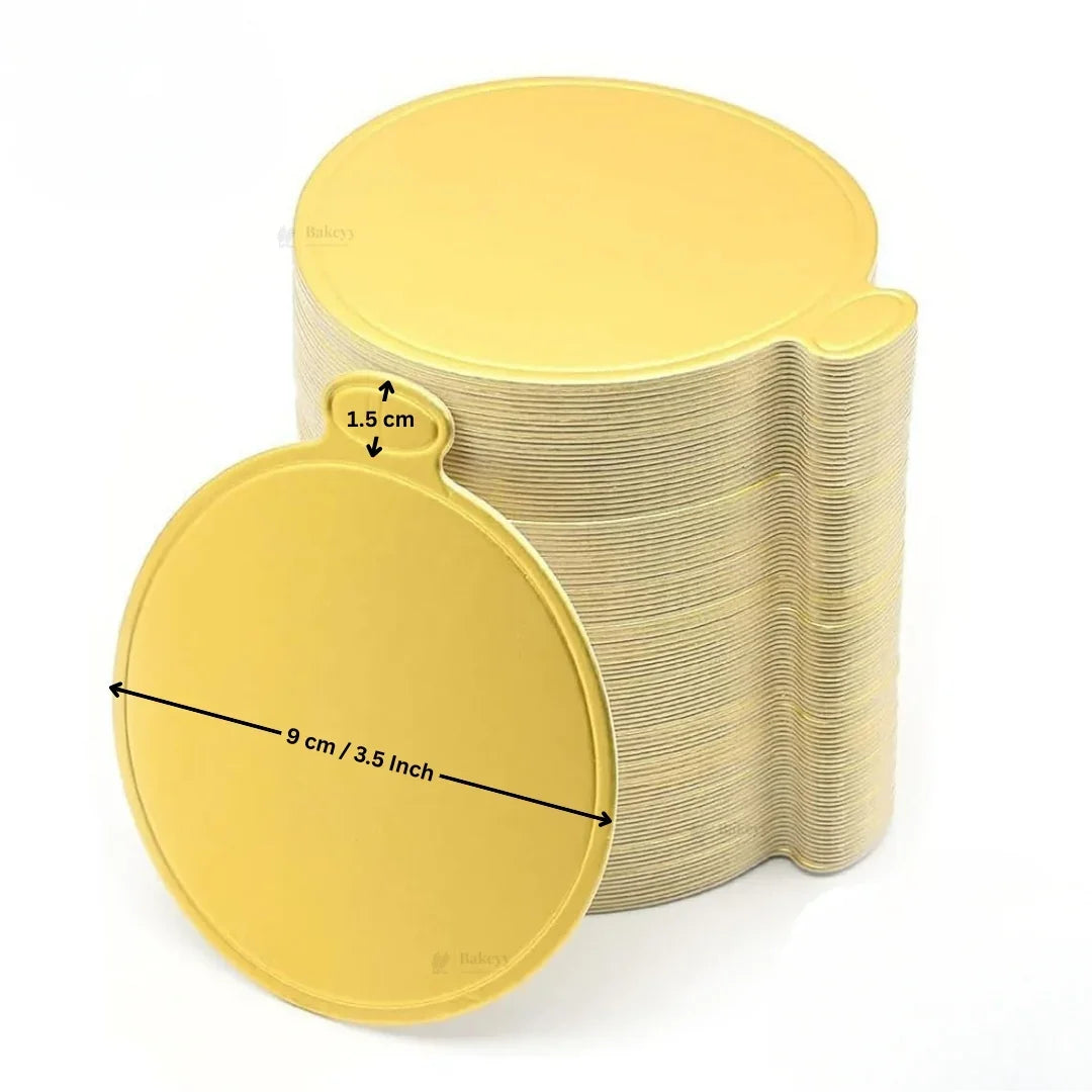 Round Pastry Base Board | Gold Finish Dessert Display Base | Pack of 50