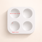 Silicone Round Shape Silicone Mould | 4 Cavities | 1 Piece