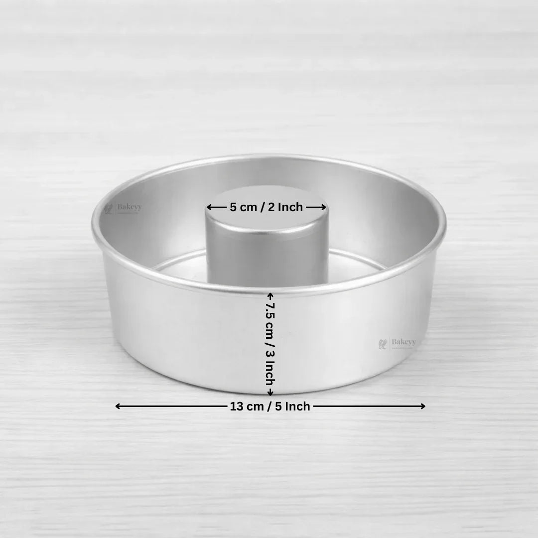 Detachable Round Aluminium Donut Shape Cake Mould | Tube Mould for Sponge, Pound & Ring Cakes | 4 Sizes Available | Pack of 1