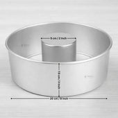 Detachable Round Aluminium Donut Shape Cake Mould | Tube Mould for Sponge, Pound & Ring Cakes | 4 Sizes Available | Pack of 1