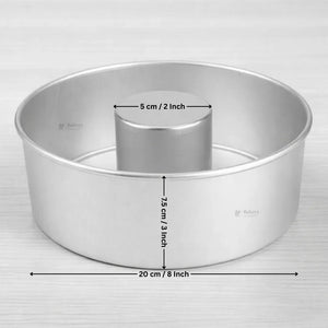 Detachable Round Aluminium Donut Shape Cake Mould | Tube Mould for Sponge, Pound & Ring Cakes | 4 Sizes Available | Pack of 1